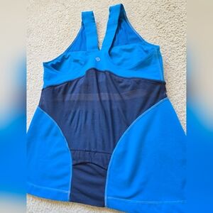 1. Lululemon Blue Athletic Fitness Yoga Tank Top Size 12 Dot Confirmed